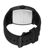 Police Creed Gents Transparent Charcoal Grey Dial Black Silicon Strap Watch