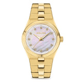 Police Vogue Ladies White MOP Dial Gold Tone Watch
