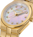 Police Vogue Ladies White MOP Dial Gold Tone Watch