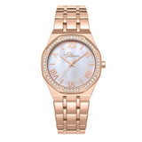 Police Moonlight Ladies Rose Gold-Plated Watch with White Mother-of-Pearl Dial