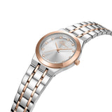 Police Allure Ladies Silver Dial Two-Tone Rose Gold & Silver Watch