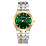 Police Allure Ladies Green Dial Two-Tone Gold & Silver Watch