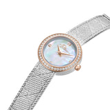 Police Flare Ladies Blue MOP Dial Two-Tone Rose Gold & Silver Mesh Strap Watch