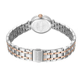 Police Ladies Silver Dial Two-Tone (Silver & Rose Gold) Analog Watch with Roman Numerals & Crystal Bezel
