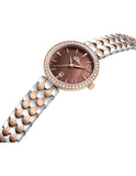 Police Ophidia Ladies Maroon MOP Dial Two Tone Analog Watch