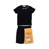 Alviero Martini Kids Boy's Black Geo Set T-Shirt & Bermuda