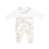 Alviero Martini Kids New Born Girl's Ivory & Beige Geo Map Baby grow Gift Set