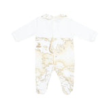 Alviero Martini Kids New Born Girl's Ivory & Beige Geo Map Baby grow Gift Set