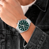 Police Rangy Gents Green Dial Stainless Steel Watch Watch