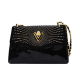 Orlandi Valentino Women's Black Leather Shoulder Bag
