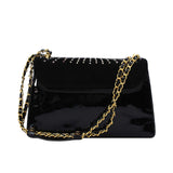 Orlandi Valentino Women's Black Leather Shoulder Bag