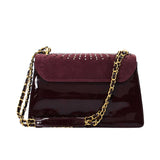 Orlandi Valentino Women's Bordeaux Leather Shoulder Bag