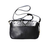 Orlandi Valentino Women's Black & Lilac Printed Shoulder Bag