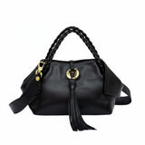 Orlandi Valentino Women's Leather Braided Handle Tote