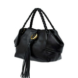 Orlandi Valentino Women's Leather Braided Handle Tote