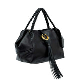 Orlandi Valentino Women's Leather Braided Handle Tote