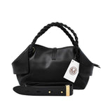 Orlandi Valentino Women's Leather Braided Handle Tote