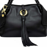 Orlandi Valentino Women's Leather Braided Handle Tote