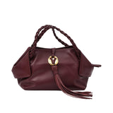 Orlandi Valentino Women's Leather Braided Handle Tote