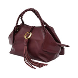 Orlandi Valentino Women's Leather Braided Handle Tote
