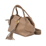 Orlandi Valentino Women's Leather Braided Handle Tote