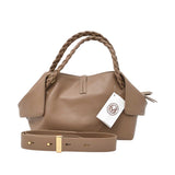 Orlandi Valentino Women's Leather Braided Handle Tote