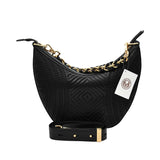 Orlandi Valentino Women's Leather Shoulder Bag with Decorative Lock