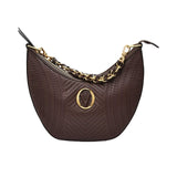 Orlandi Valentino Women's Leather Shoulder Bag with Decorative Lock