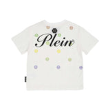 طقم تي شيرت وشورت بشعار Monogram للأطفال من Philipp Plein للأطفال
