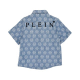 Philipp Plein Kids Boy's Logo Monogram Shirt and Shorts Set