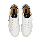 Philipp Plein Men’s White & Black Leather Logo Sneakers