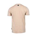 Philipp Plein Gents Beige Crew Neck T-Shirt with Bold Logo Print