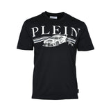 Philipp Plein Gents Black & White Racing Graphic T-Shirt
