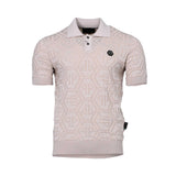 Philipp Plein Gents Short-Sleeve Polo with Jacquard Monogram