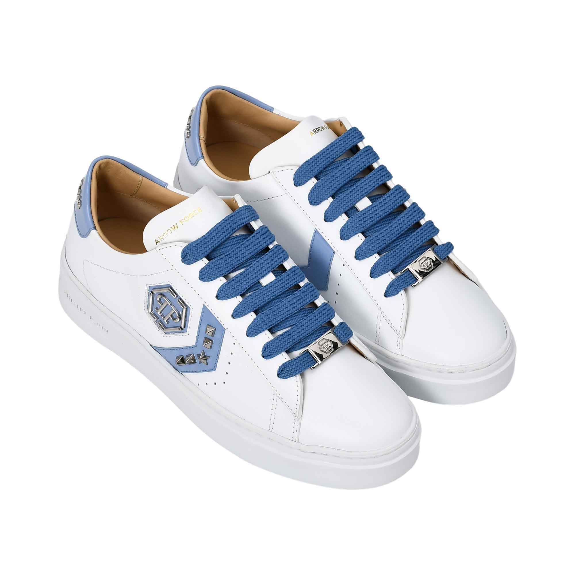 Philipp Plein Women's White & Blue Low-Top Sneakers | Shoes | Sneaker | Sneakers | Women | women all shoes | Womens | Womens Fashion Philipp Plein Women's White & Blue Low-Top Sneakers | Shoes | Sneaker | Sneakers | Women | women all shoes | Womens | Womens Fashion