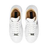 Philipp Plein Women's White & Silver Low-Top Sneakers