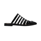 Philipp Plein  Women's Leopard Print and Black Strappy Mules