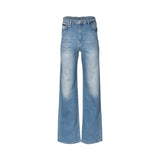 Philipp Plein Women's Blue Wide Leg Jeans