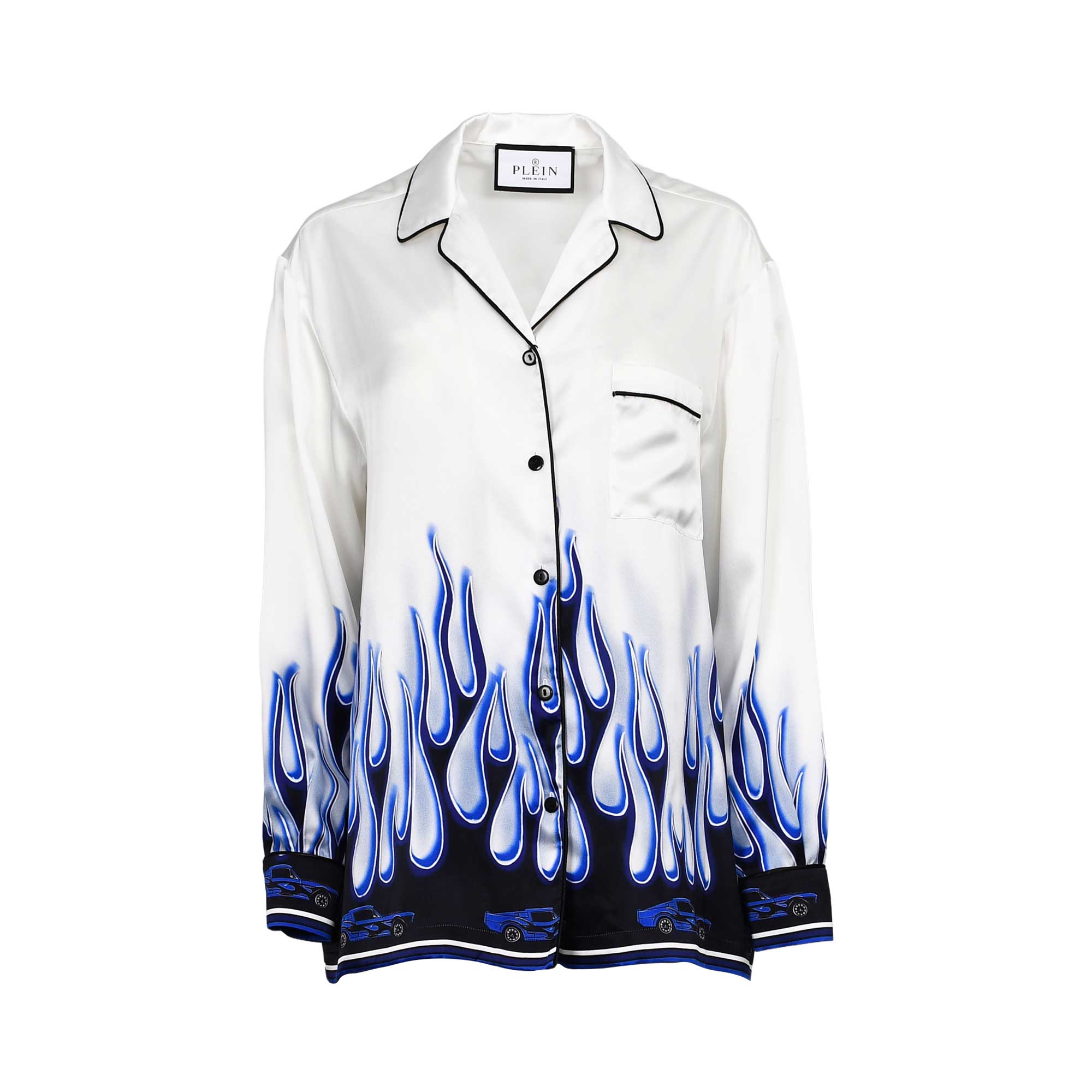 Philipp Plein Women's White & Blue Flame Shirt | Clothing | Women | Women All Clothing | Women All Clothing Shirts & Blouses | Womens | Womens Fashion Philipp Plein Women's White & Blue Flame Shirt | Clothing | Women | Women All Clothing | Women All Clothing Shirts & Blouses | Womens | Womens Fashion