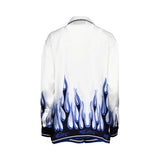 Philipp Plein Women's White & Blue Flame Shirt