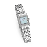 Saint Honore Paris Royale Mini Stainless Steel Watch with White Mother-of-Pearl Dial & Diamond Indexes
