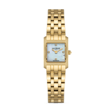 Saint Honore Paris Royale Mini Gold-Plated Watch with White Mother-of-Pearl Dial & Diamond Indexes