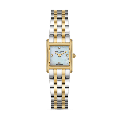 Saint Honore Paris Royale Mini Two-Tone Watch with White Mother-of-Pearl Dial & Diamond Indexes