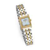 Saint Honore Paris Royale Mini Two-Tone Watch with White Mother-of-Pearl Dial & Diamond Indexes