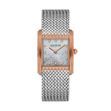 Saint Honore Palais Royal Women's White MOP Dial Rose Gold Case with Diamonds Silver Mesh Blacelet Watch