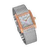 Saint Honore Palais Royal Women's White MOP Dial Rose Gold Case with Diamonds Silver Mesh Blacelet Watch