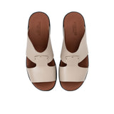 Bird's-eye view of the Prestige sandals highlighting the unique H-style strap architecture and stitching.