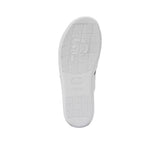 Bottom of the sandal displaying the textured, non-slip grip pattern and PRESTIGE logo.