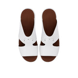 Bird's-eye view of the Prestige sandals highlighting the unique H-style strap architecture and stitching.
