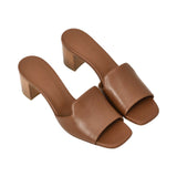 Prestige Women's Leather Sunshine Heels Brown Sandal